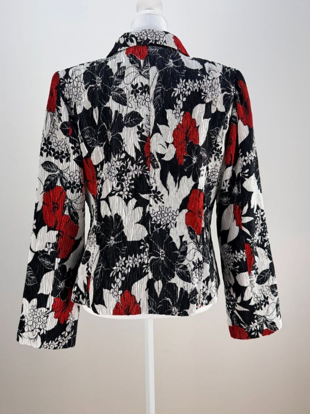 Jackie Jon Womens Floral Print Blazer Jacket Multicolor Size 6 Long Sleeve - Picture 12 of 13